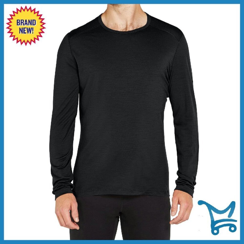 Men's 100% Merino Wool Base Layer Long Sleeve Thermal Shirt Hiking Hunting